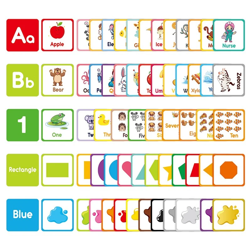 Colourful Flash Cards best